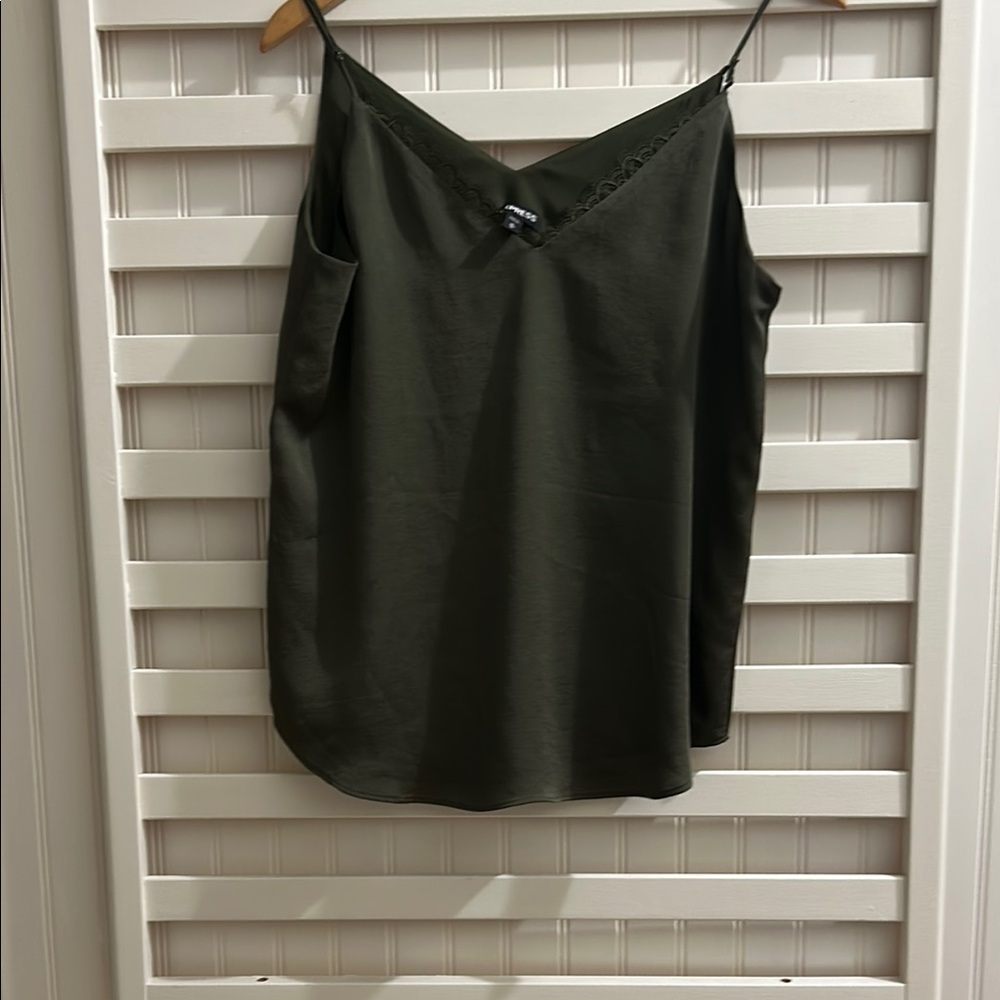 Express Green Sleeveless Camisole Top